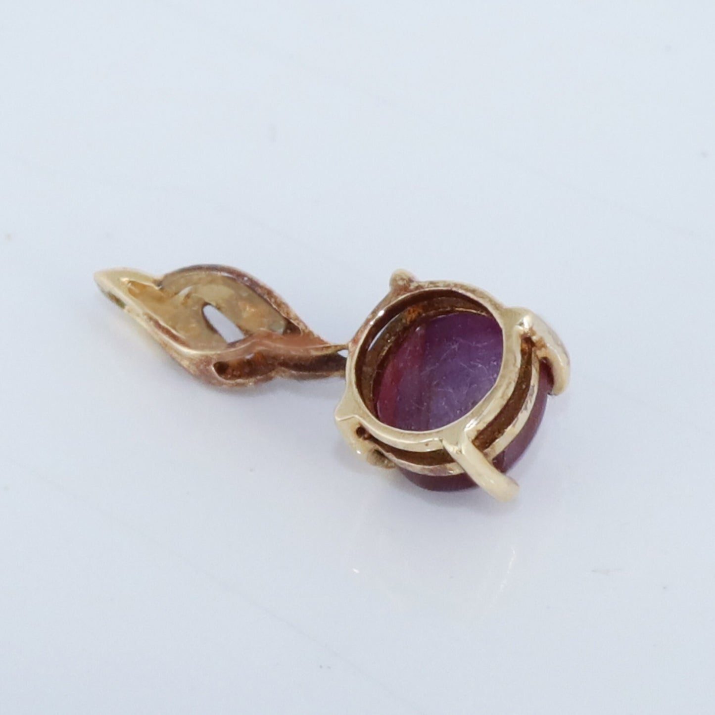 Dainty Star Ruby Pendant 14K Gold