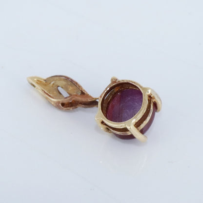 Dainty Star Ruby Pendant 14K Gold