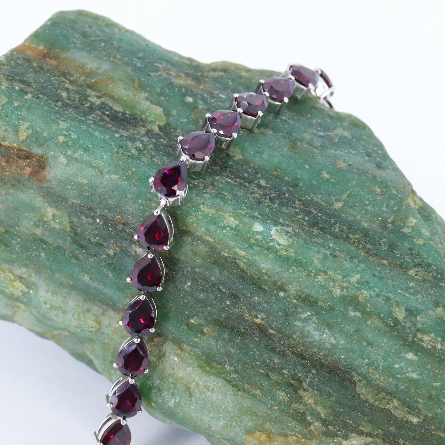 Garnet Bracelet Silver