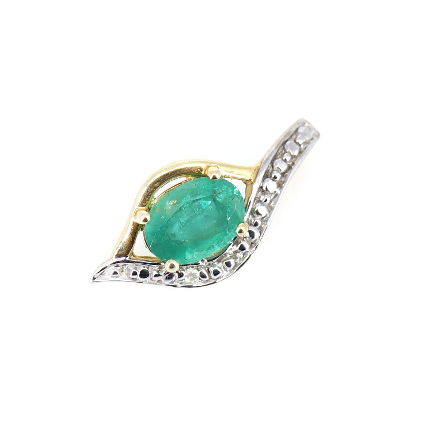 Luxury Yellow Emerald Pendant 14K Gold