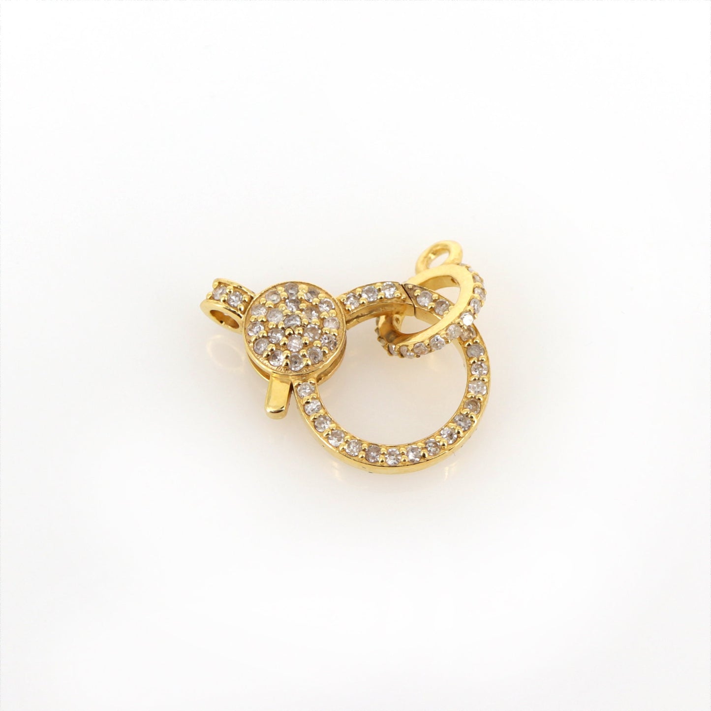 Lobster Lock Enhancer Charm Pendant 14K Gold