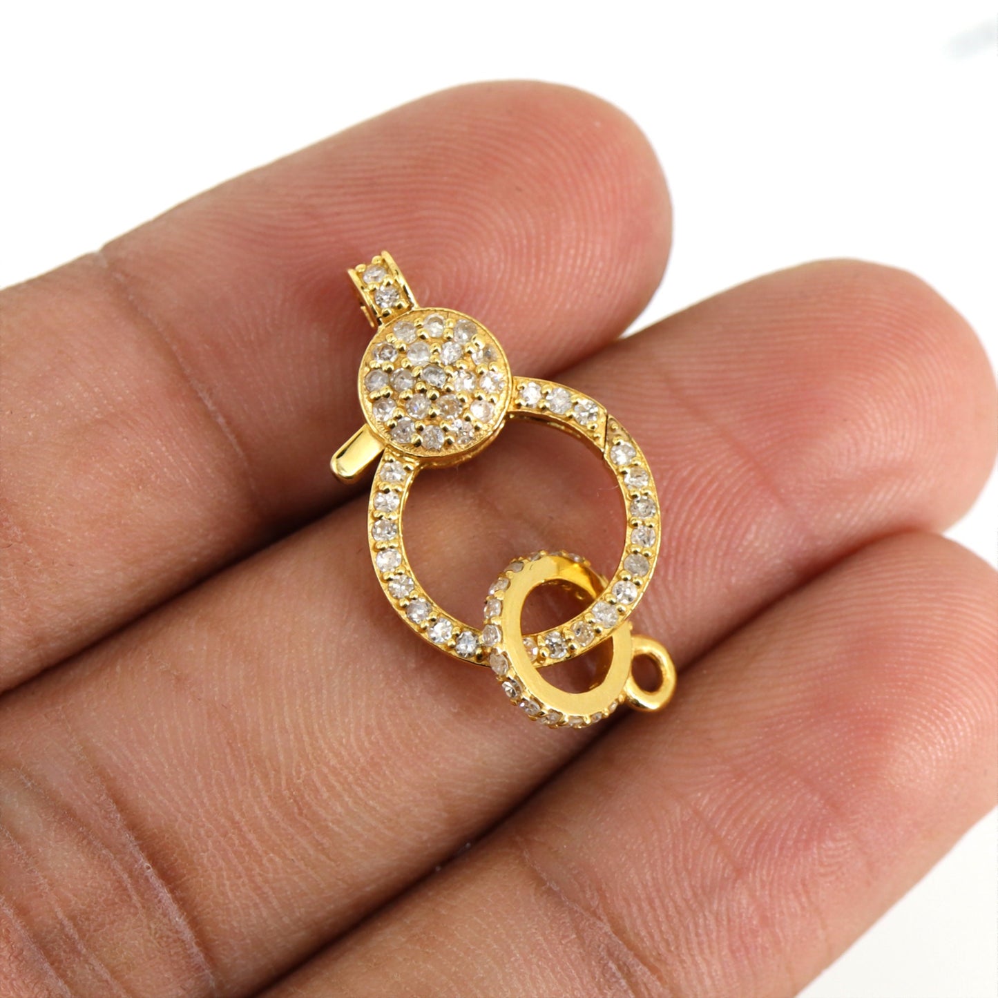 Lobster Lock Enhancer Charm Pendant 14K Gold