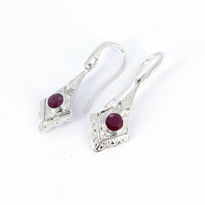 9K White Earring Gold