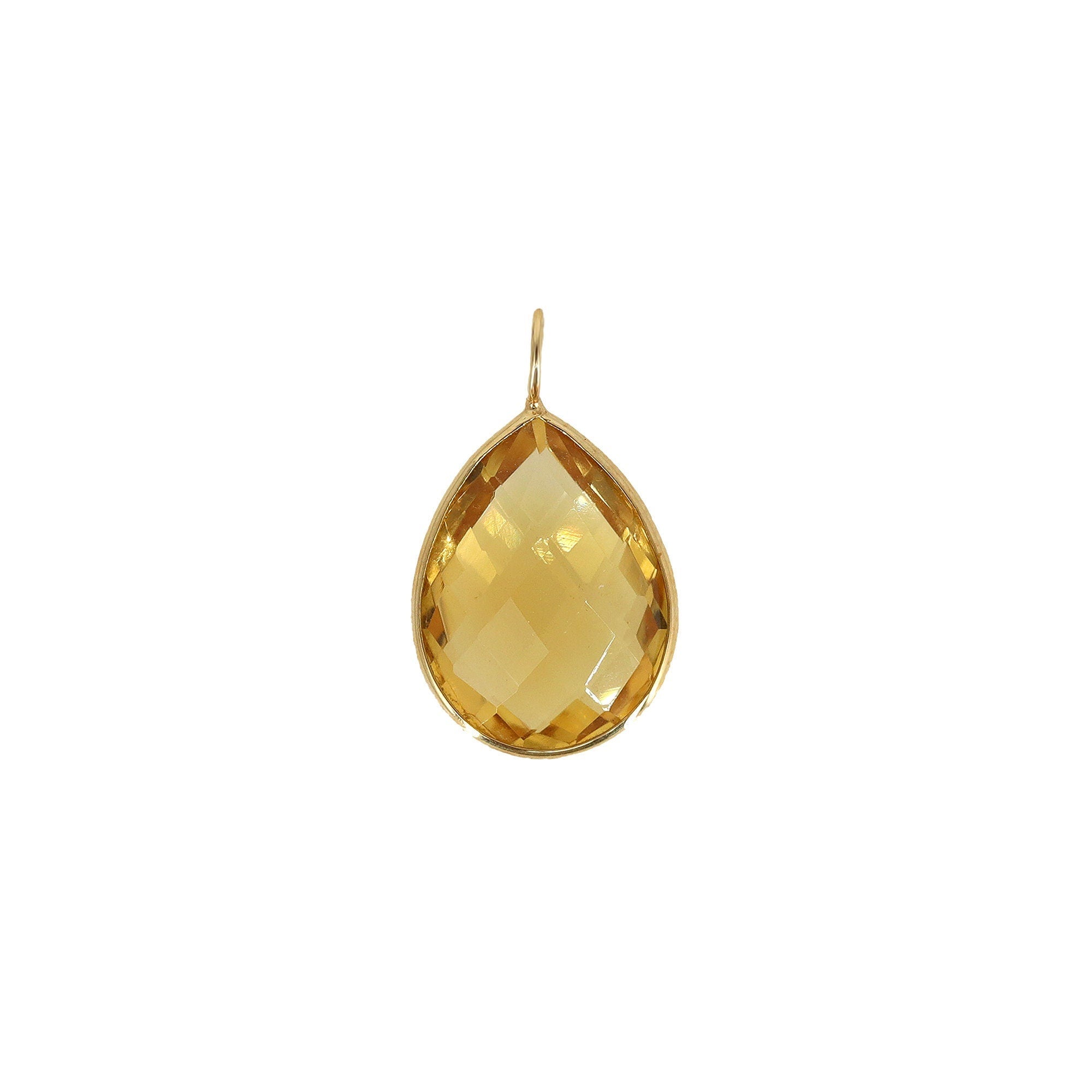 Citrine Pendant 18K Gold