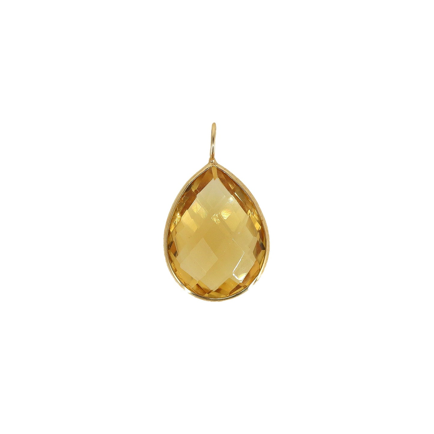 Citrine Pendant 18K Gold