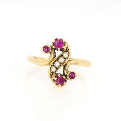 A Lovely Vintage Edwardian Bypass Shank Ring Gold