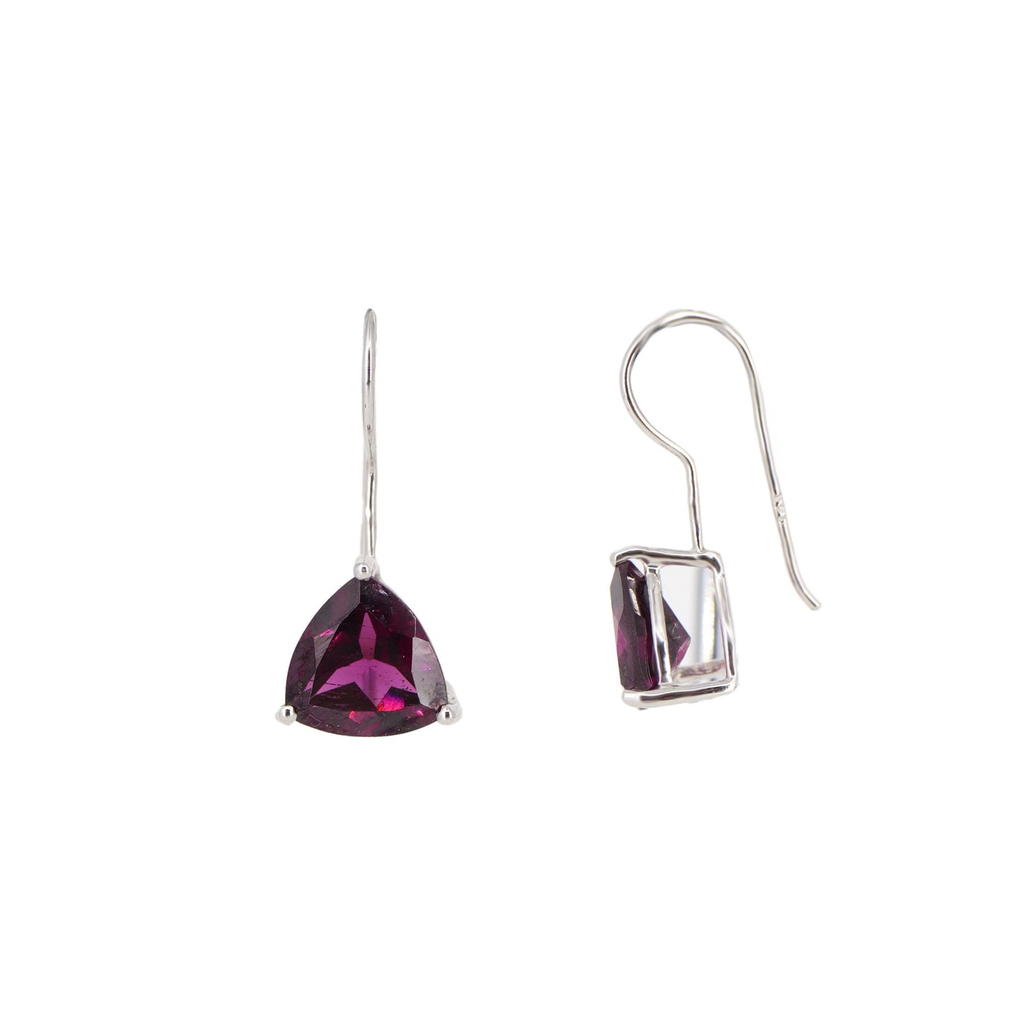 Rhodolite Drop Earring 14K Gold