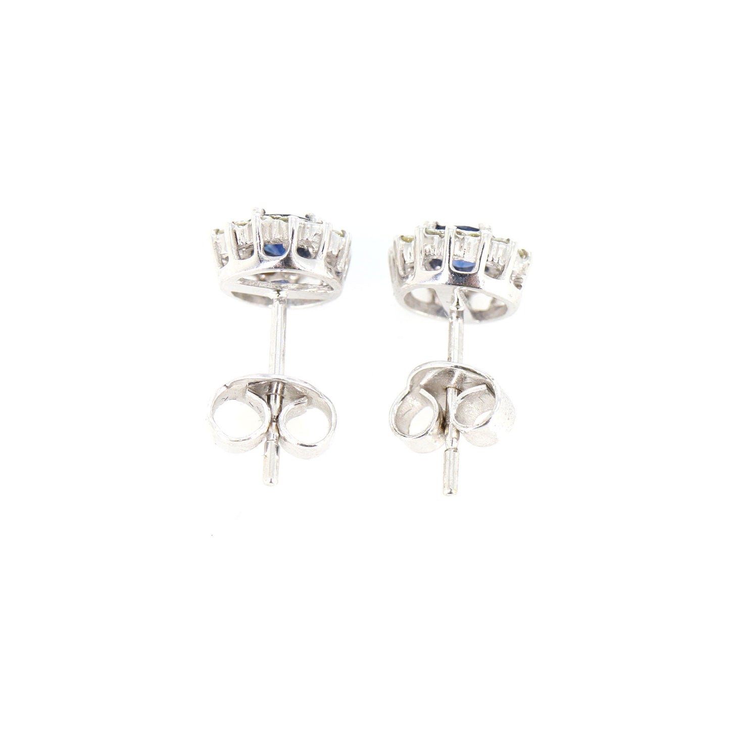 Blue Sapphire Jewelry White Jewelry Blue Sapphire Earring 18K Gold