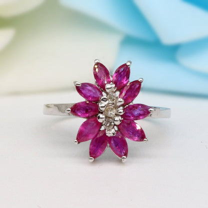 Ruby Ring Silver