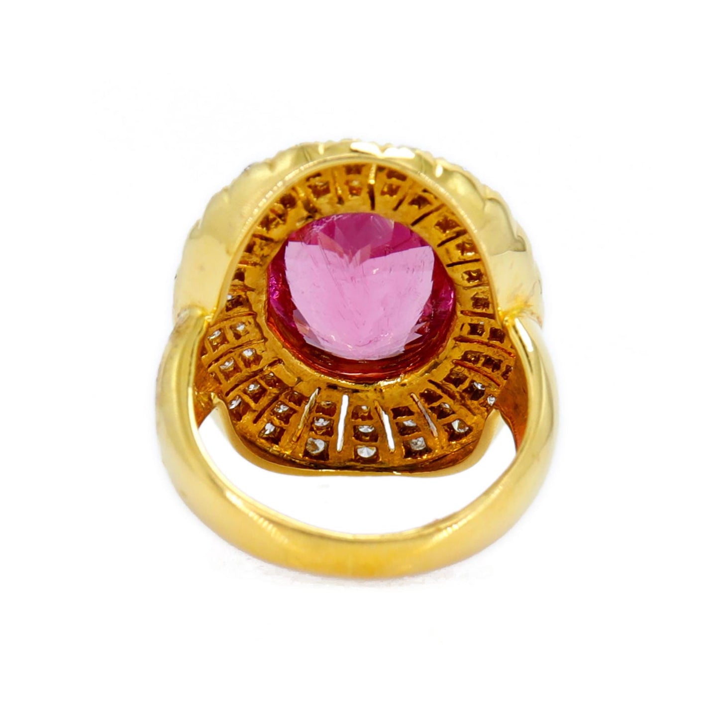 Pink Tourmaline Stacking Ring 18K Gold
