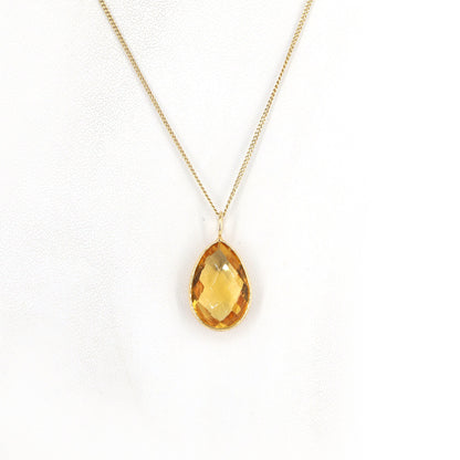 Citrine Pendant 18K Gold