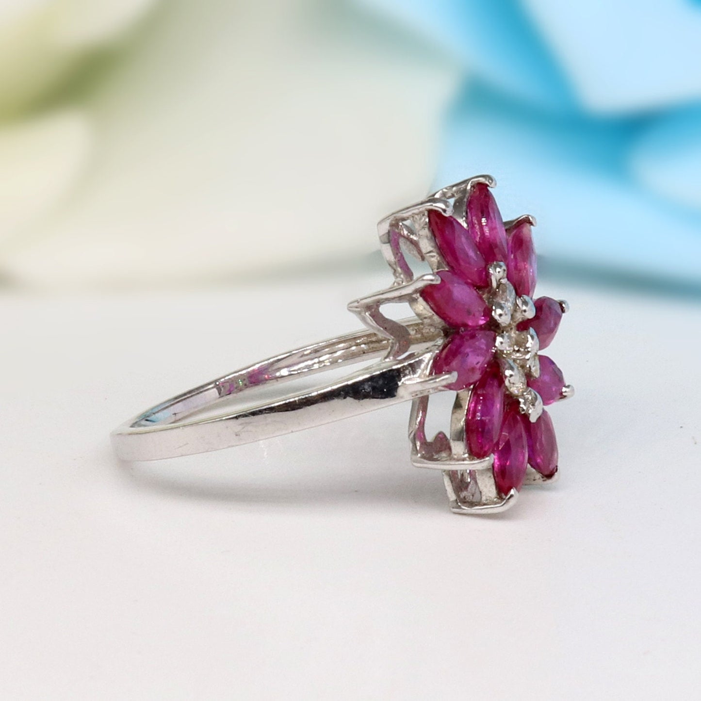 Ruby Ring Silver