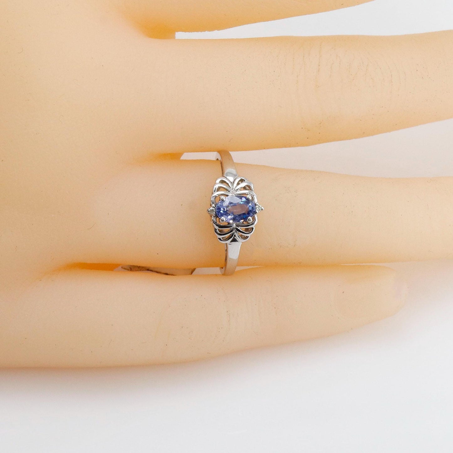 White Sapphire Ring 14K Gold