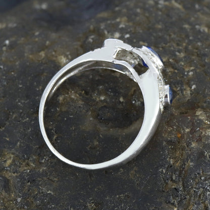 Blue Sapphire Ring Silver