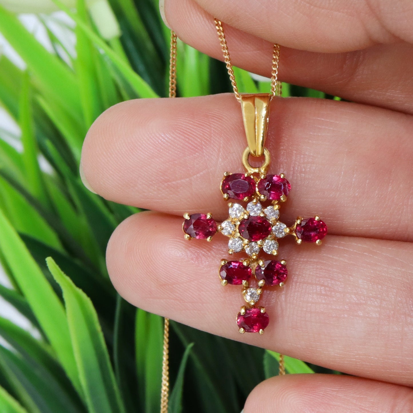 Ruby Pendant 18K Gold