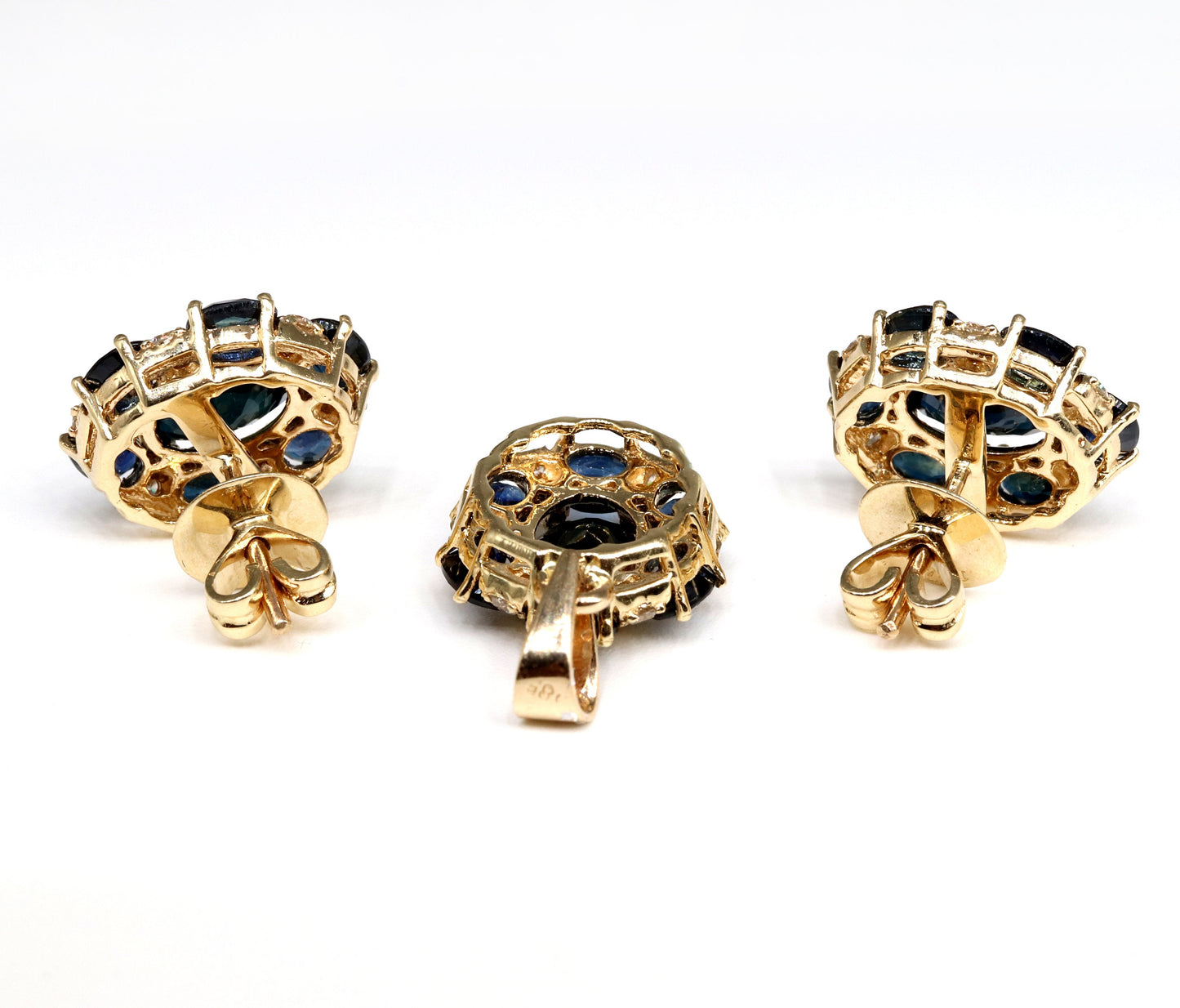 Blue Sapphire Jewelry : Pendant 14K Gold