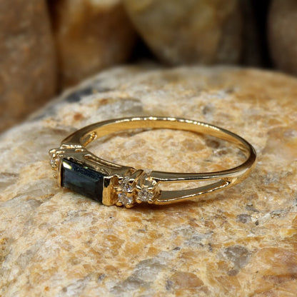 Blue Sapphire Ring 14K Gold