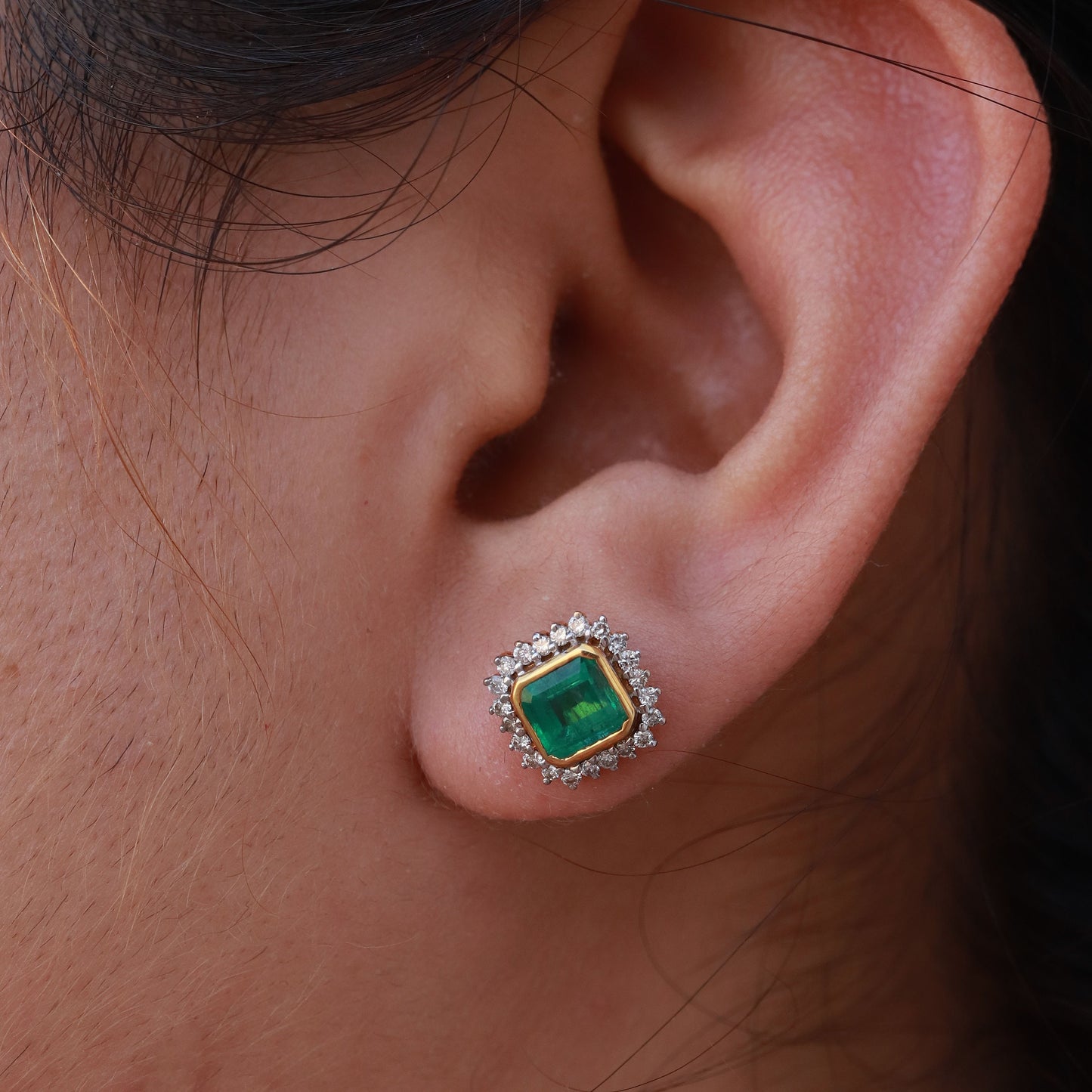 Cluster Earring 18K Gold