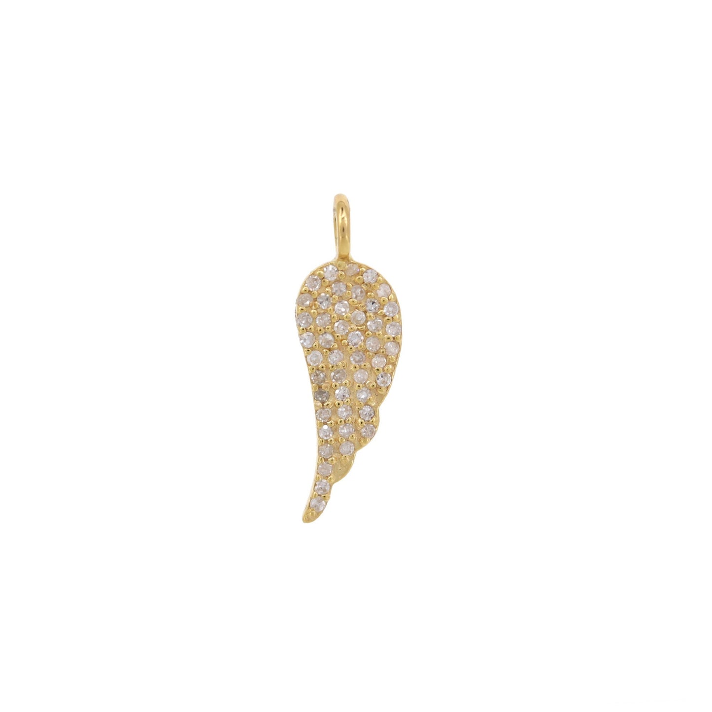 Small Angel Wing Charm Wing Pendant 14K Gold