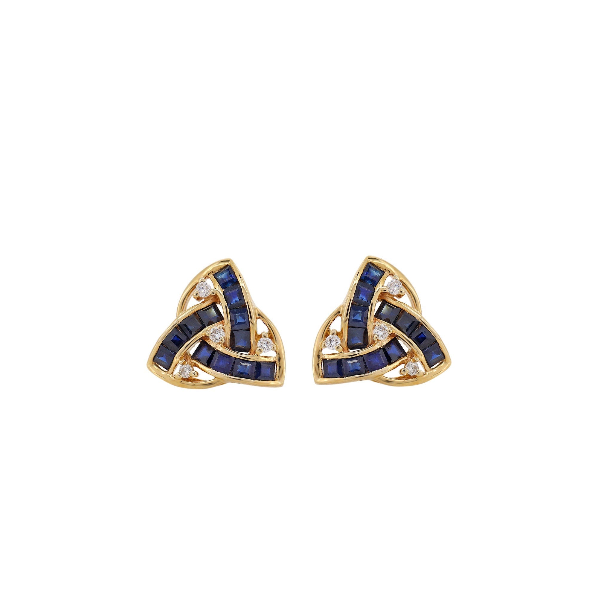 Blue Sapphire Earring 14K Gold