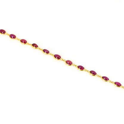 Yellow Ruby Bracelet 18K Gold