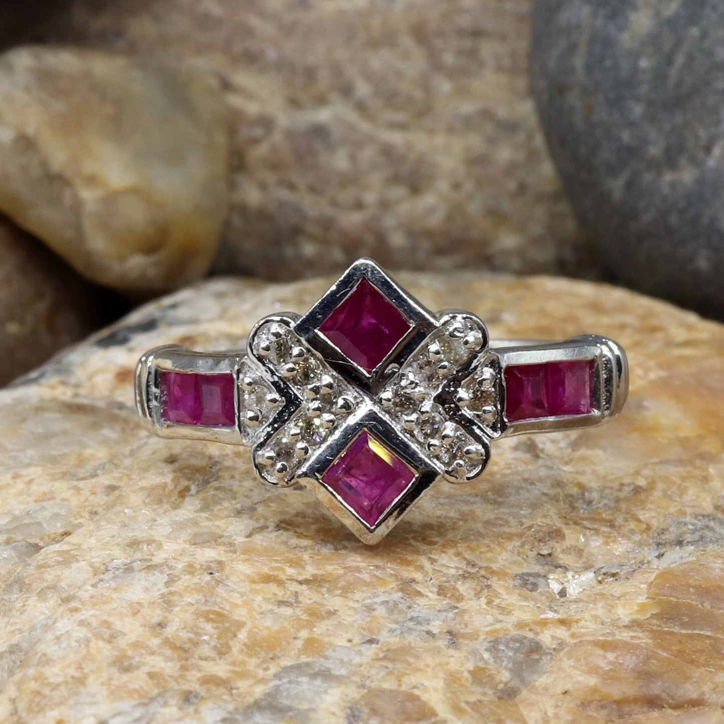 Ruby Band Ring Silver