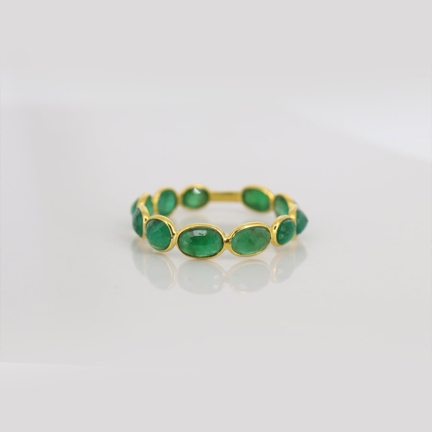 Yellow Emerald Ring 18K Gold
