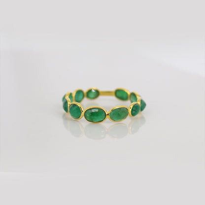 Yellow Emerald Ring 18K Gold