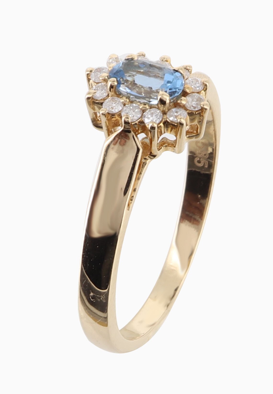 Yellow Aquamarine & Ring 14K Gold