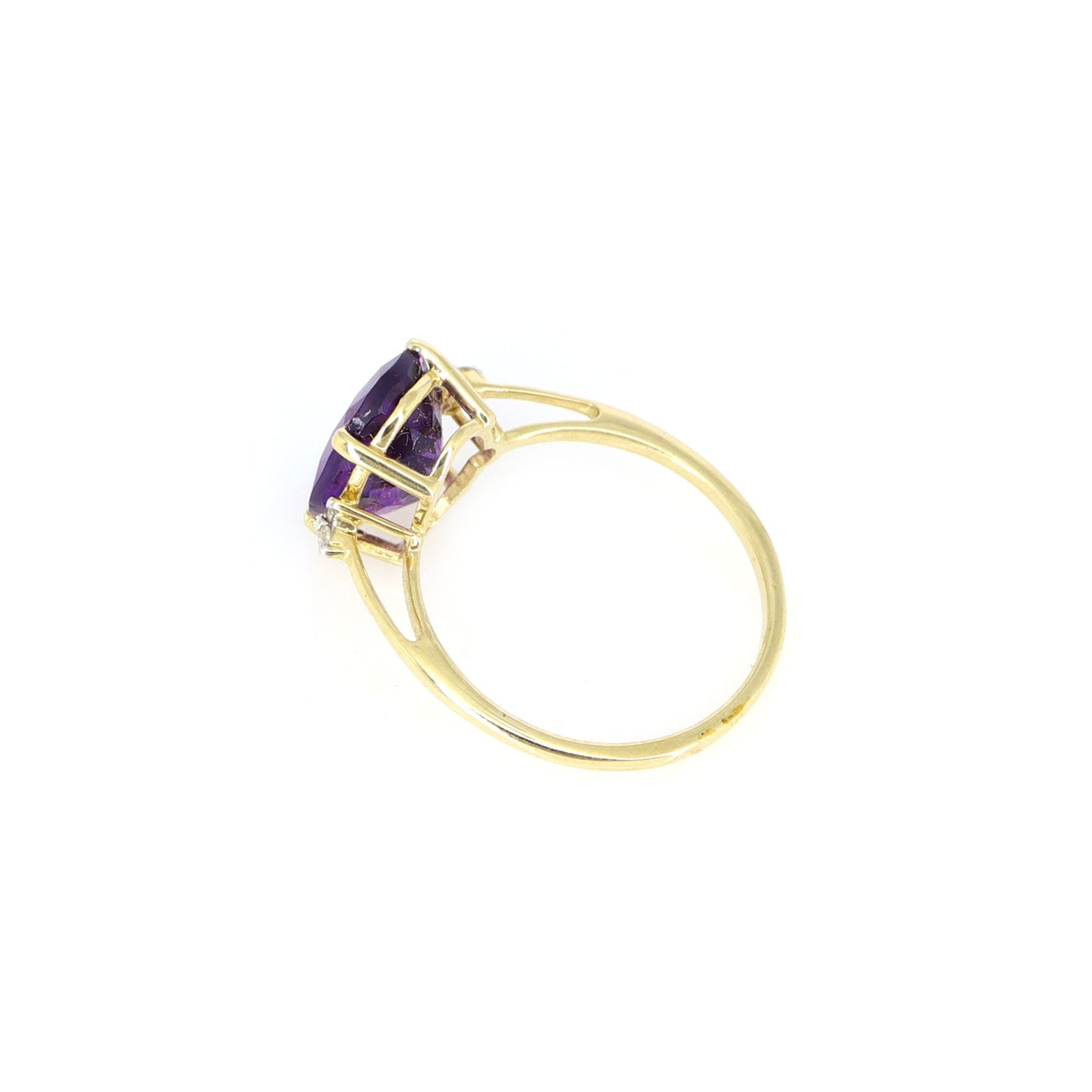 Purple Amethyst Ring 14K Gold
