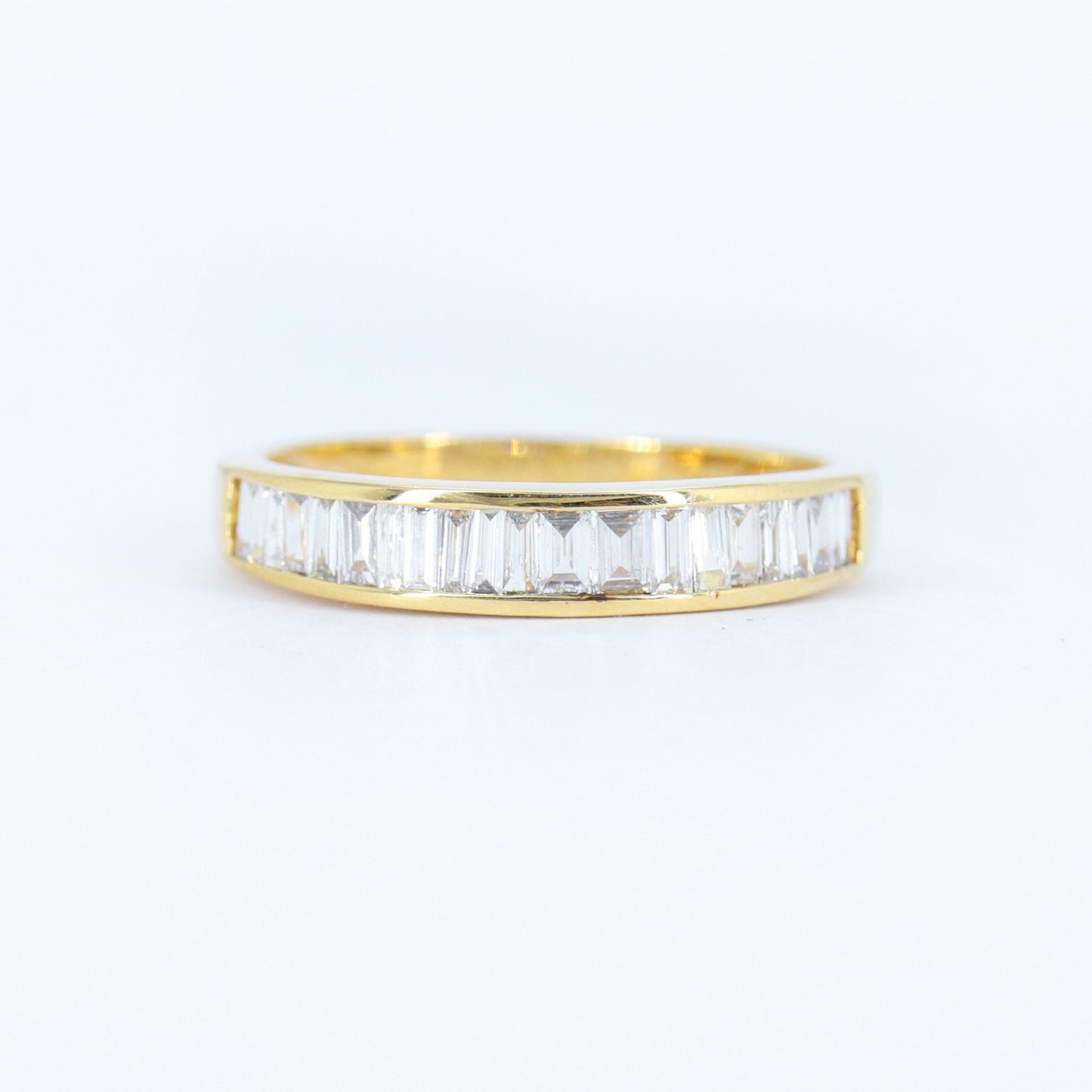 Promise Band Yellow Baguette & Tapered Cut Ring 14K Gold