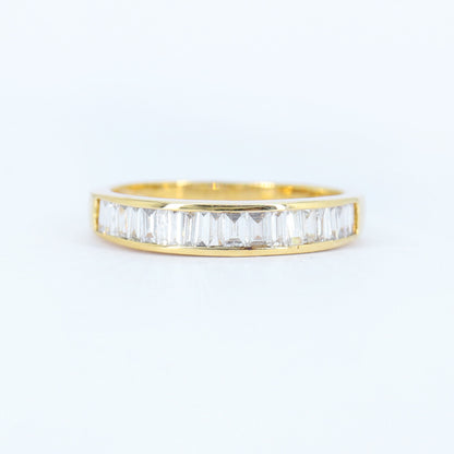 Promise Band Yellow Baguette & Tapered Cut Ring 14K Gold
