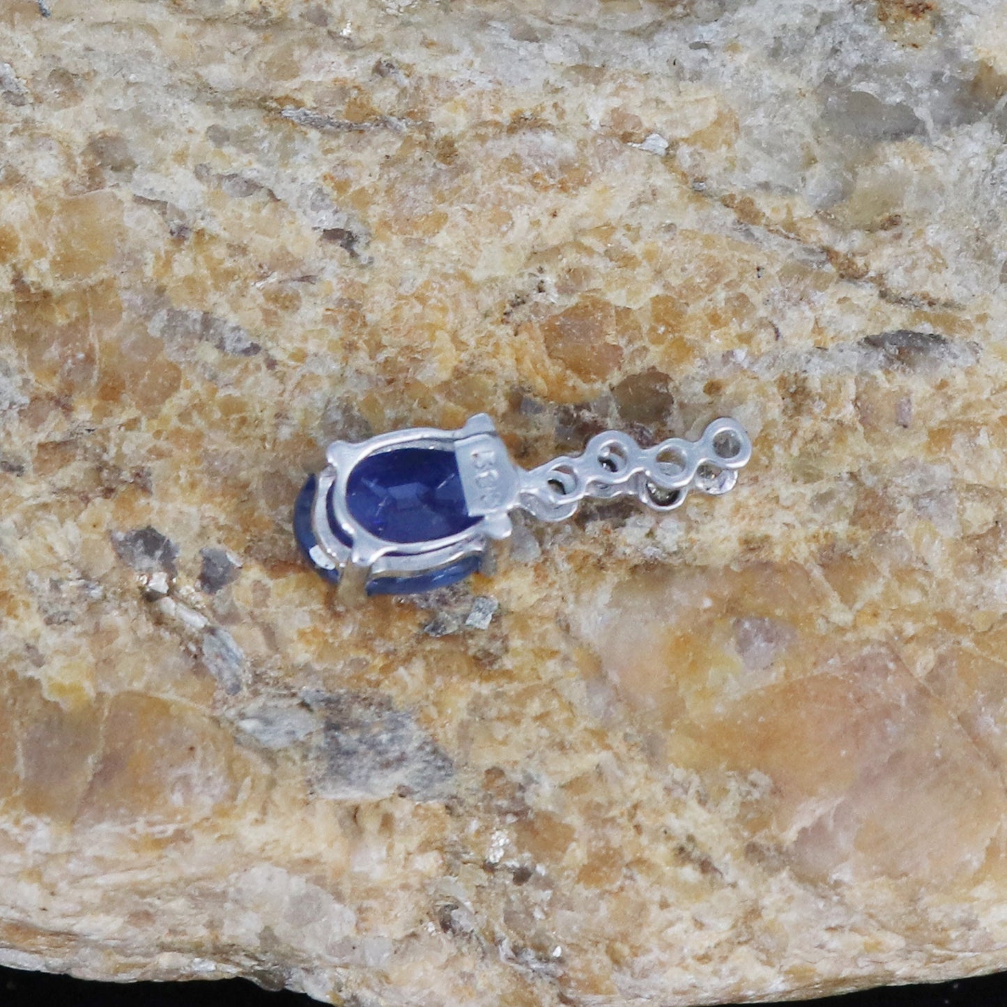 Blue Sapphire Necklace 14K Gold
