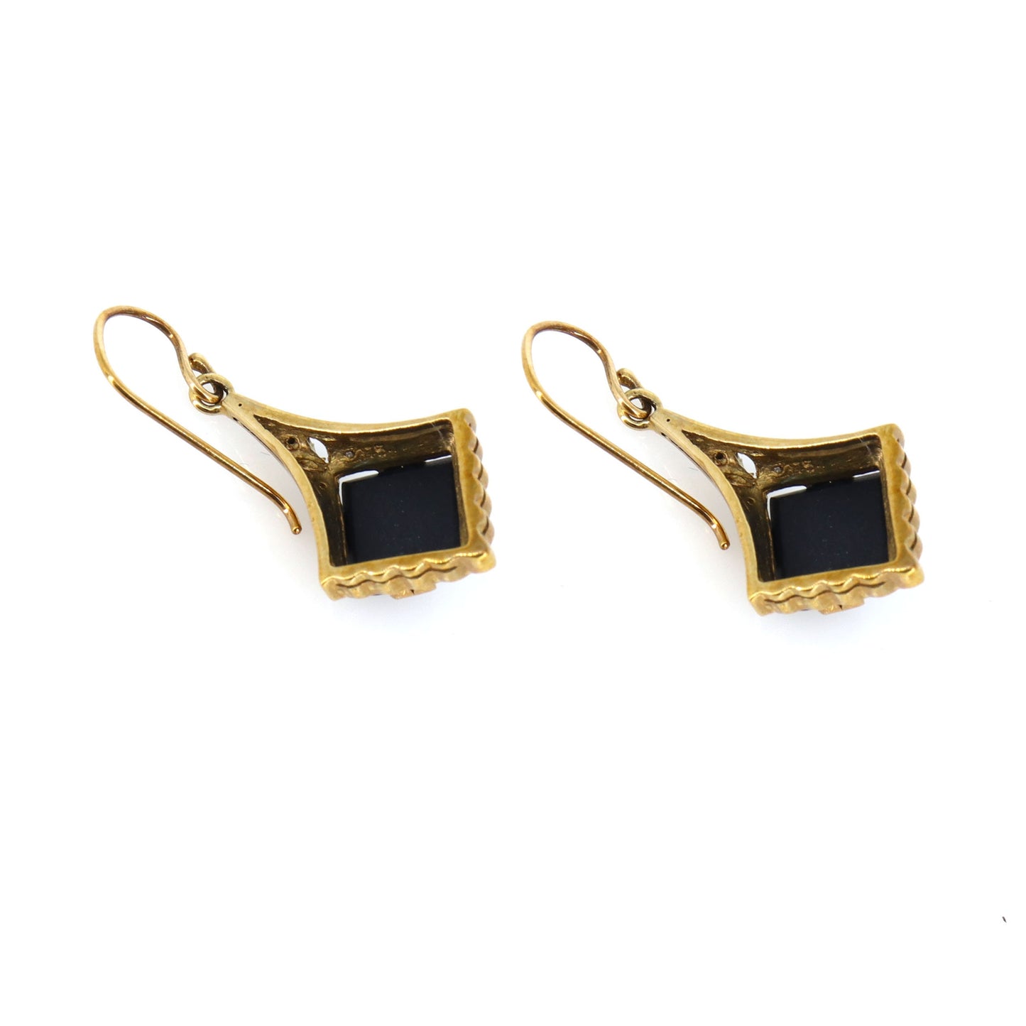 Black Onyx Earring Gold