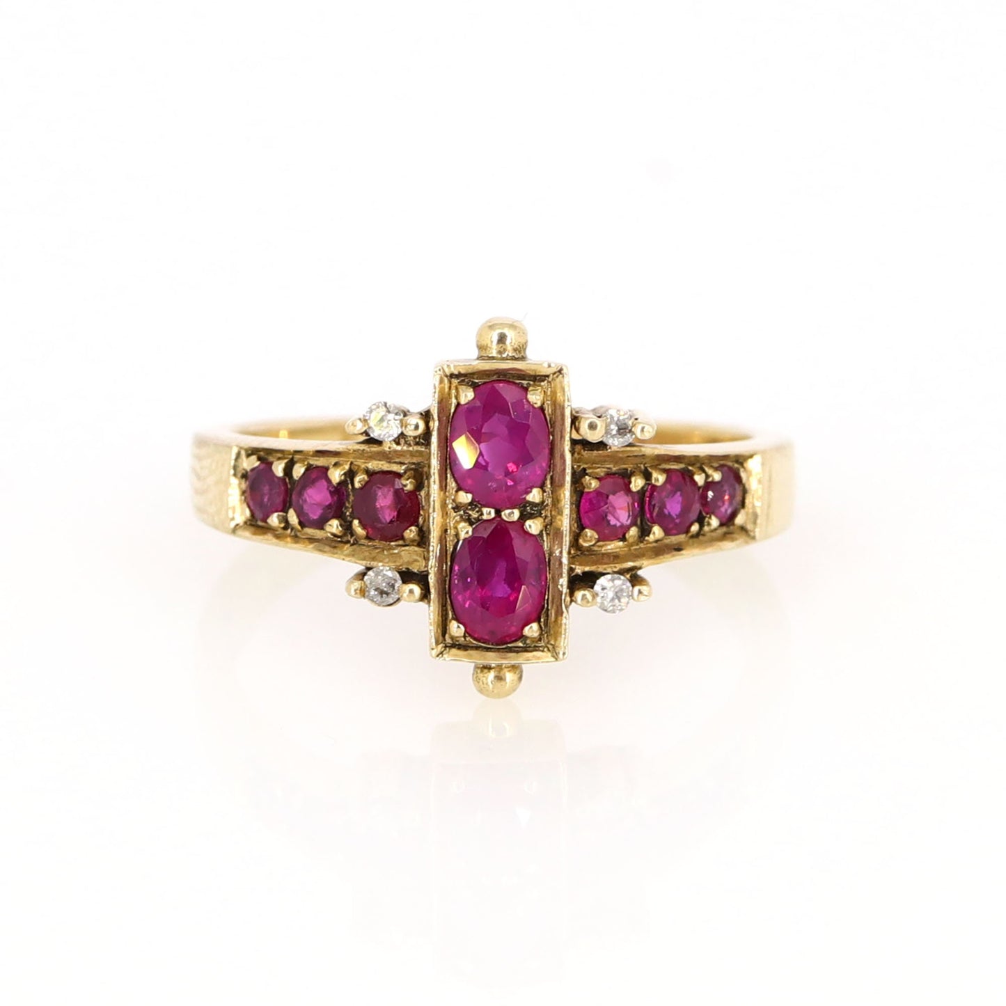 9K Yellow Ruby Ring Gold