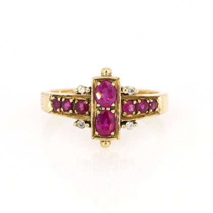 9K Yellow Ruby Ring Gold