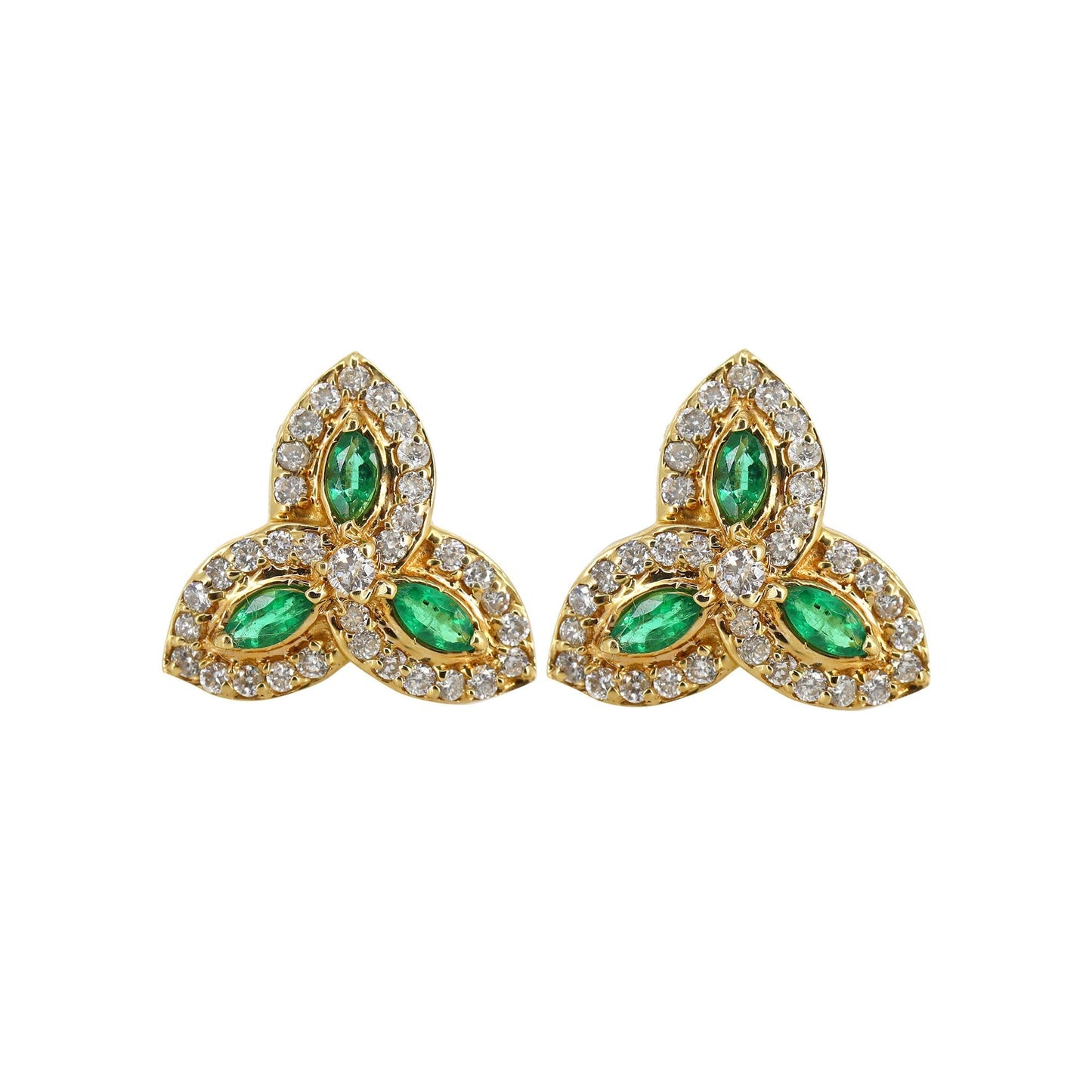Flower Style Yellow Earring 14K Gold