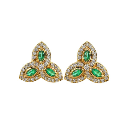 Flower Style Yellow Earring 14K Gold