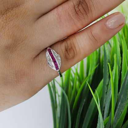 Leaf Design Ring Silver
