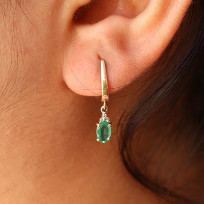 Emerald & Earring 14K Gold