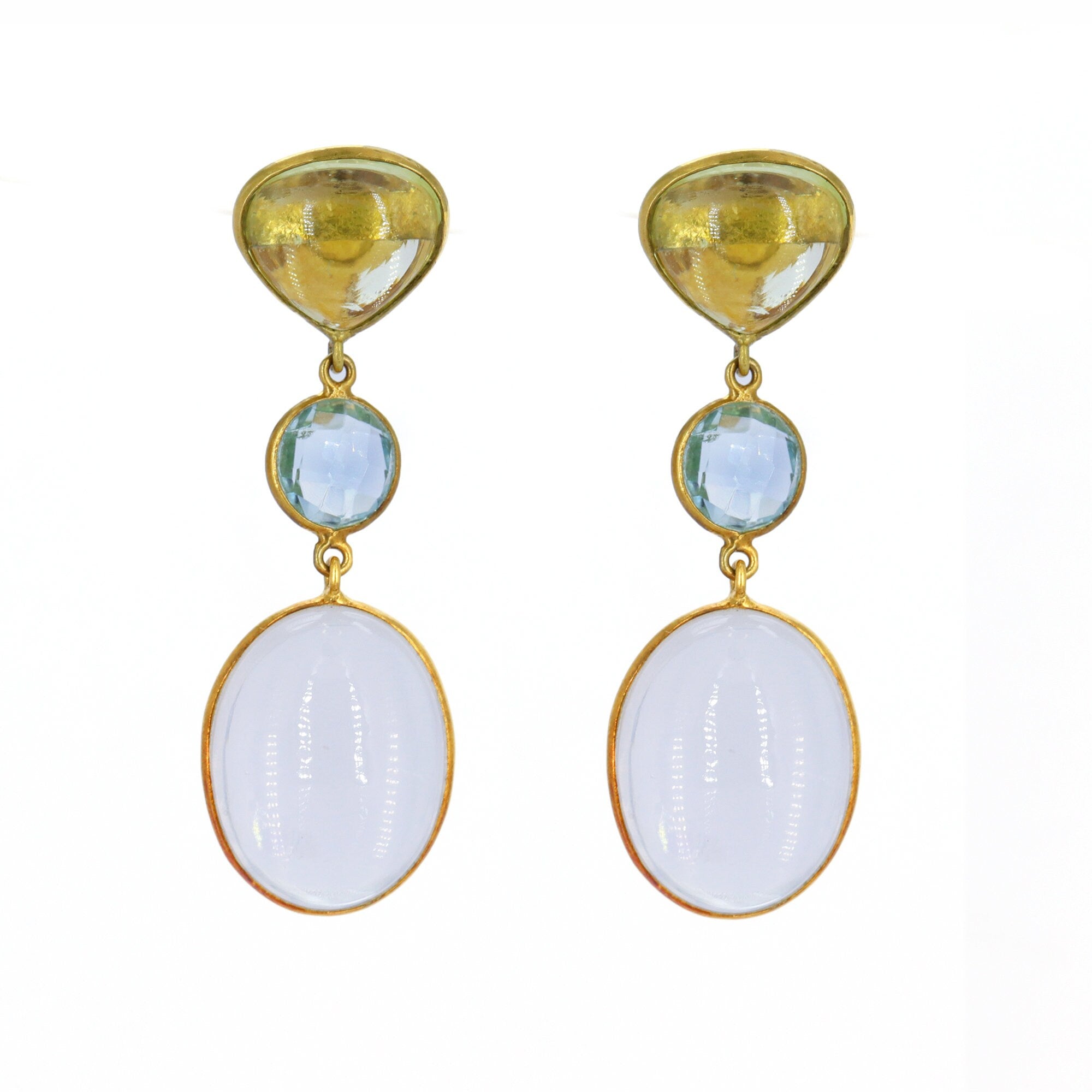 Multi Gemstone Earring 18K Gold