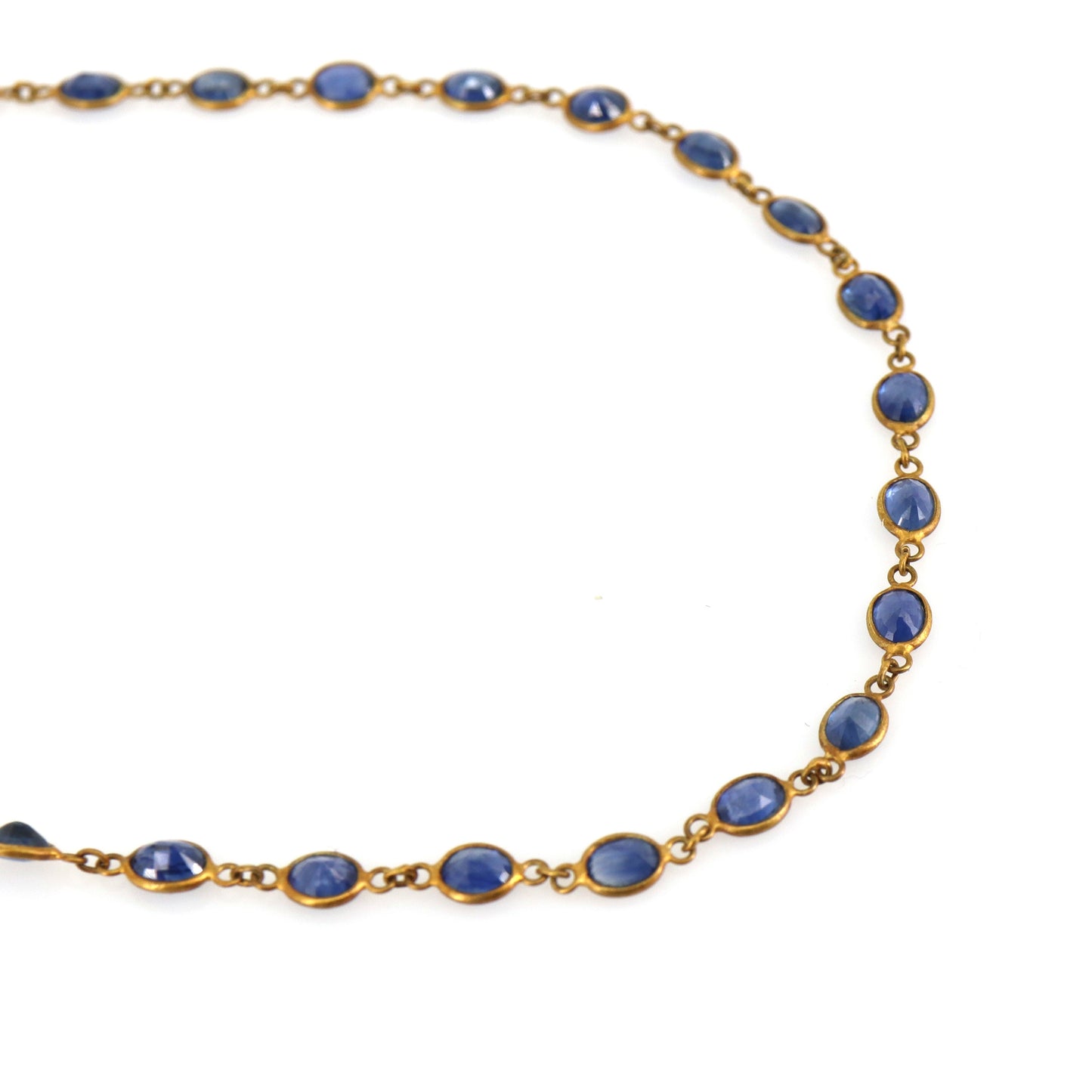 Yellow Gemstone Necklace 18K Gold