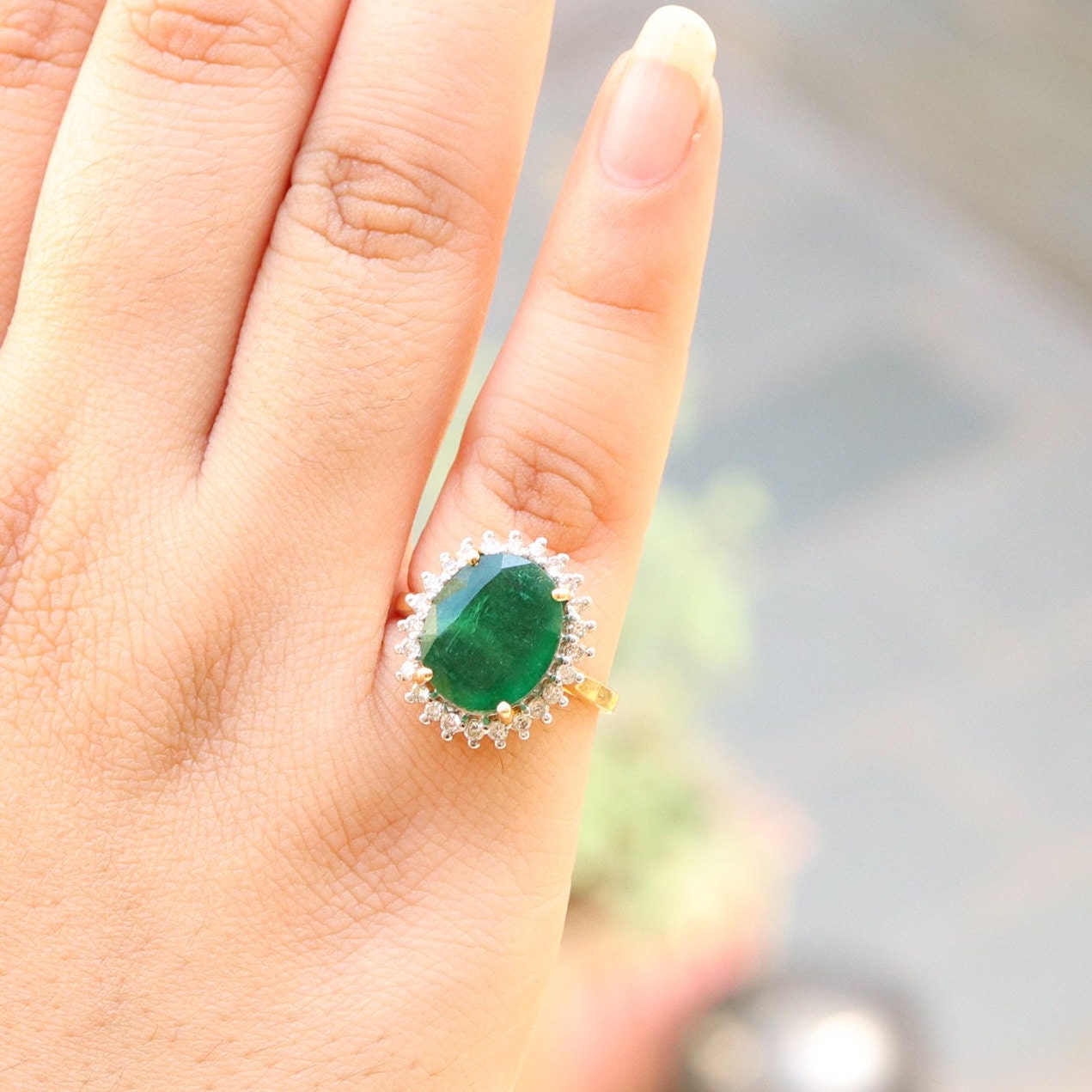 Emerald Ring 14K Gold