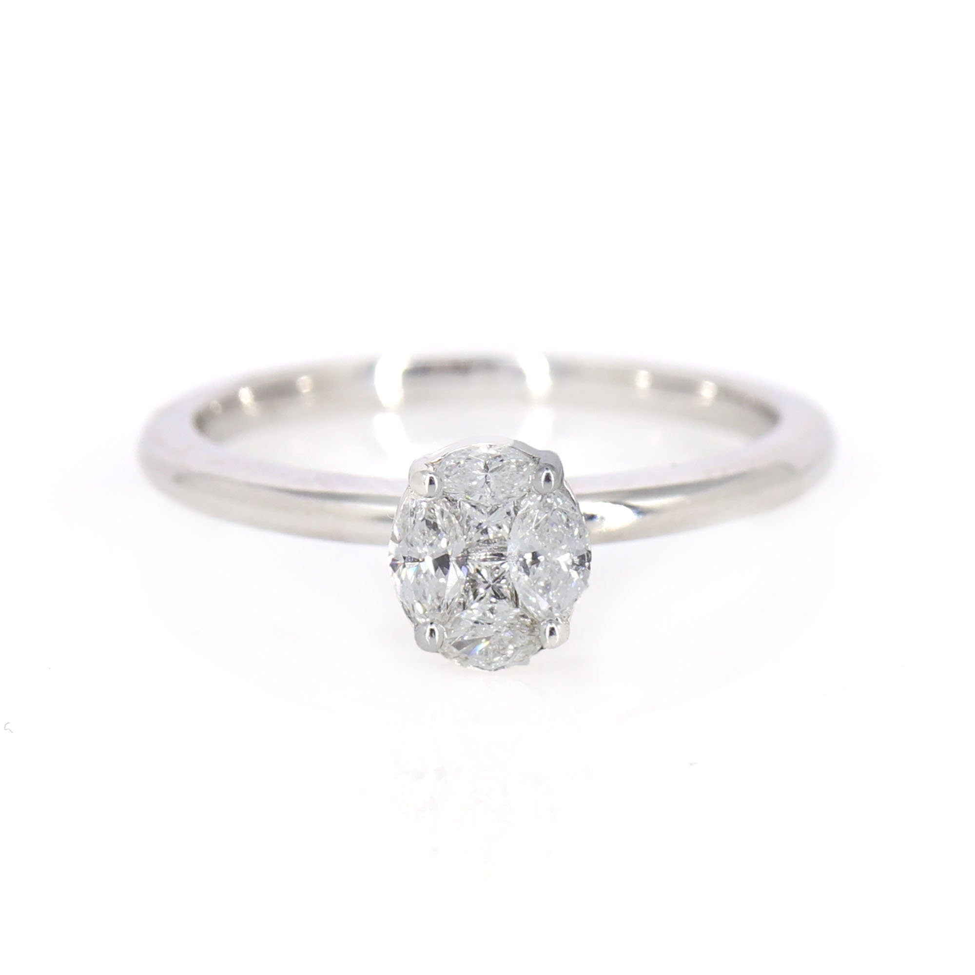 Illusion Setting Ring 18K Gold