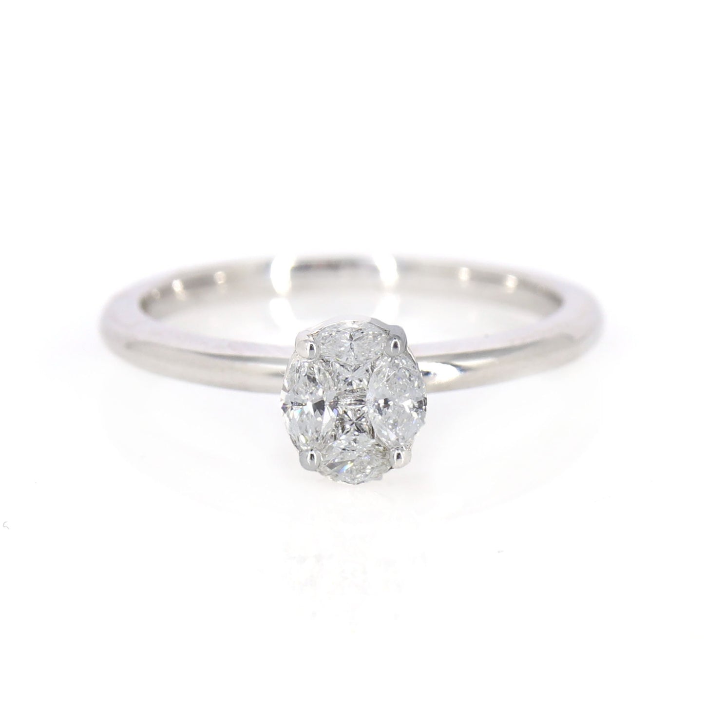 Illusion Setting Ring 18K Gold