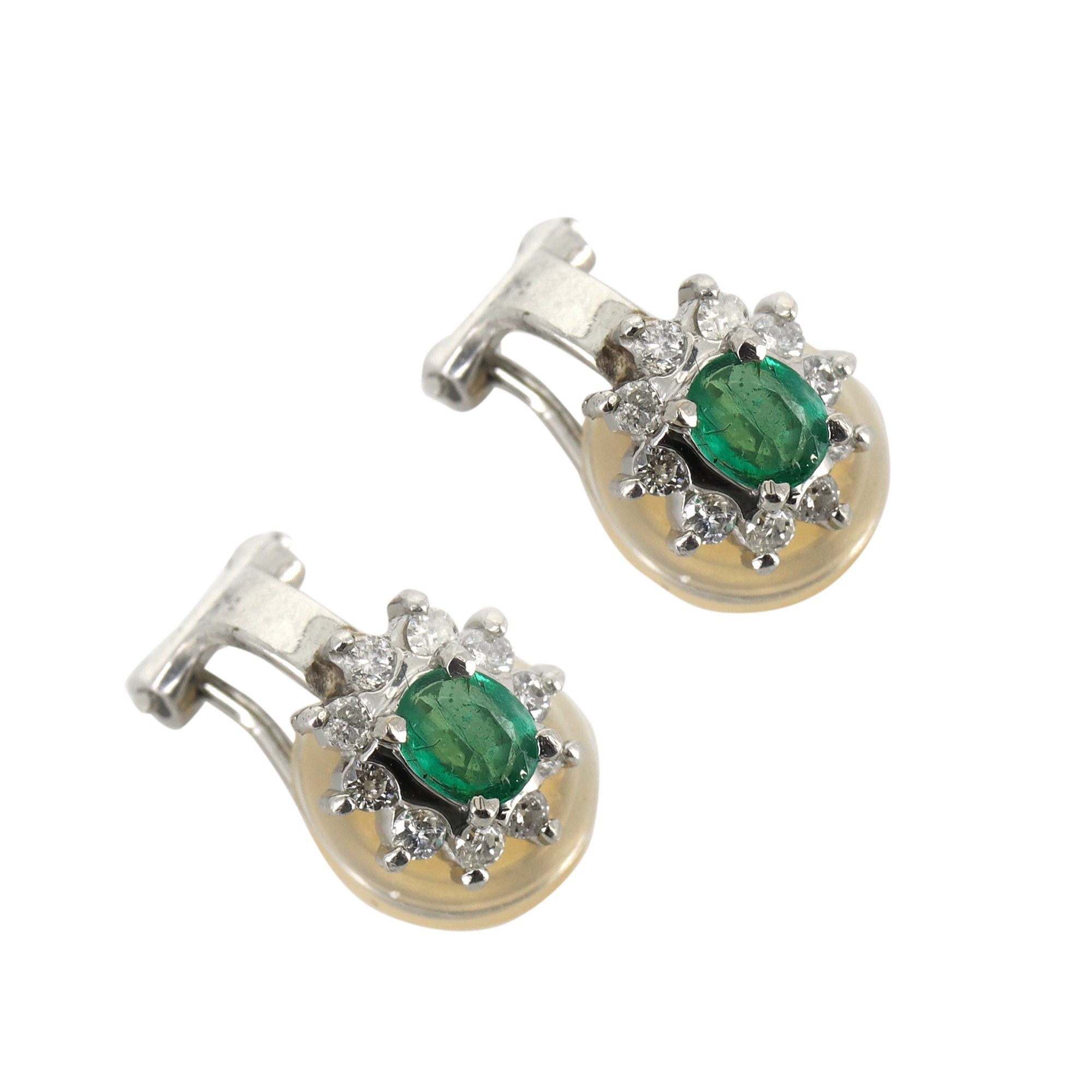 White Earring 18K Gold