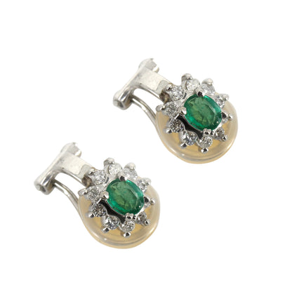 White Earring 18K Gold