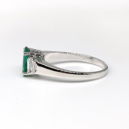 White Emerald Ring 18K Gold
