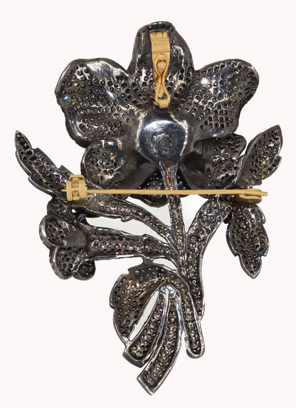 Exclusively Designed Vintage Replica Victorian Beautiful Flower Pendant Gold