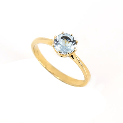 Antique Blue Topaz Ring Gold